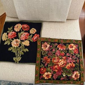 Floral print cotton pillow covers